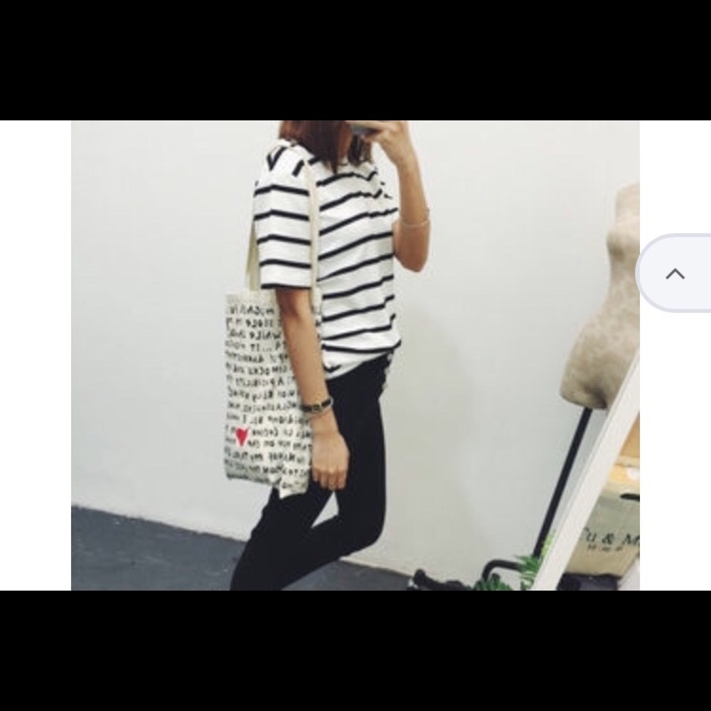 Yosh Striped Black and White Tee